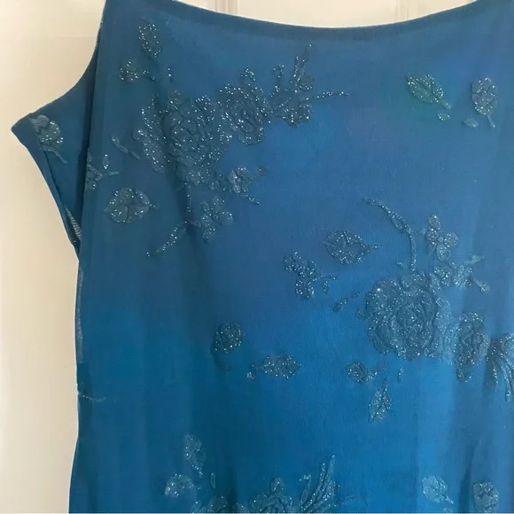 Vintage teal mesh fairy dress - Picture 6 of 7